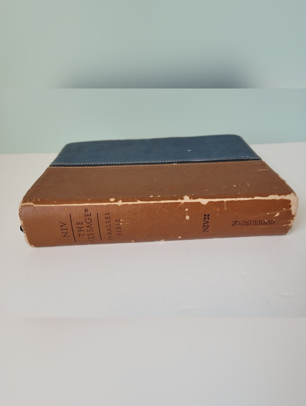 NIV Parallel Bible The Message 2004 Gilded Zondervan Italian DUO-TONE Cover